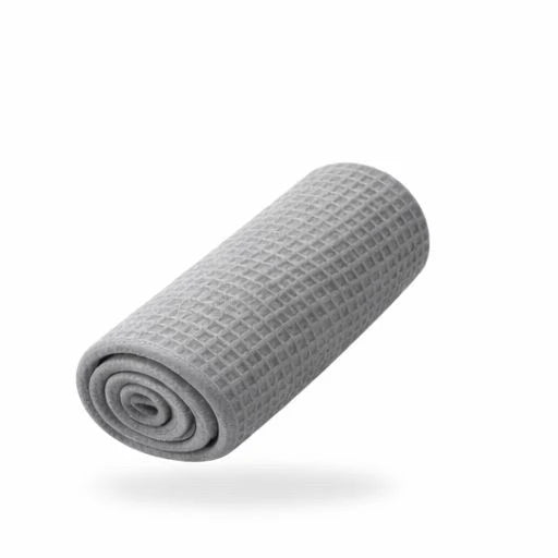 FibreKing Waffle Weave Glass Towels - Grey