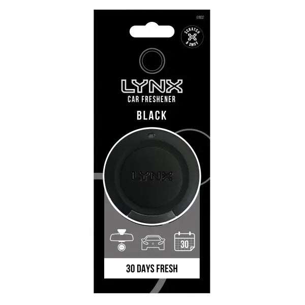 Lynx Black – 3D Hanging Air Freshener