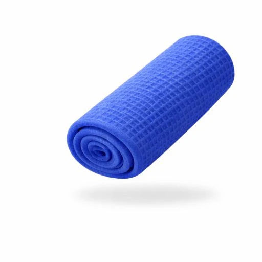 FibreKing Waffle Weave Glass Towels - Blue