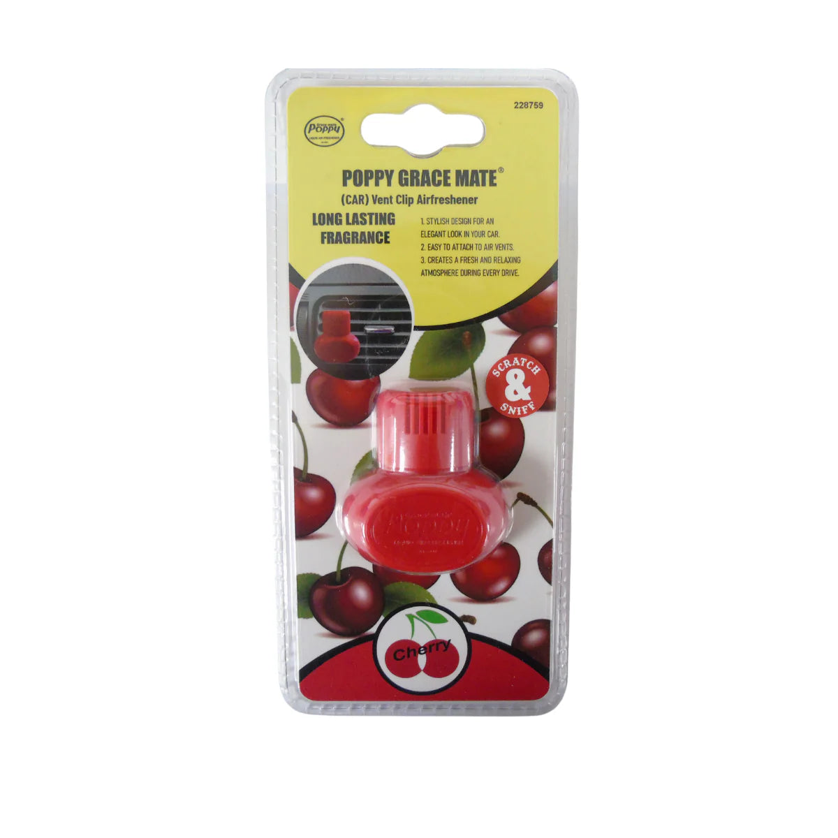 Gracemate Poppy Vent Air Freshener - Cherry