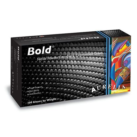 Aurelia Bold Nitrile Powder Free Black Gloves