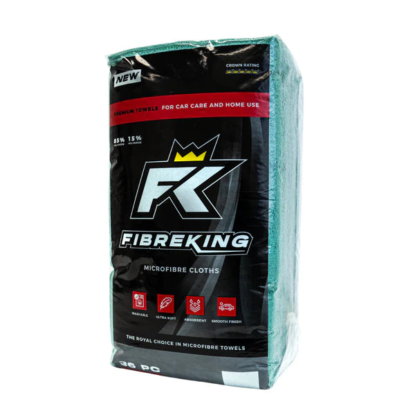 FibreKing Premium Microfibre Cloths - Turquoise 36pk