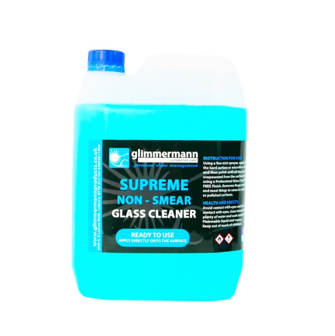 Glimmermann Supreme Non Smear Glass Cleaner 5L