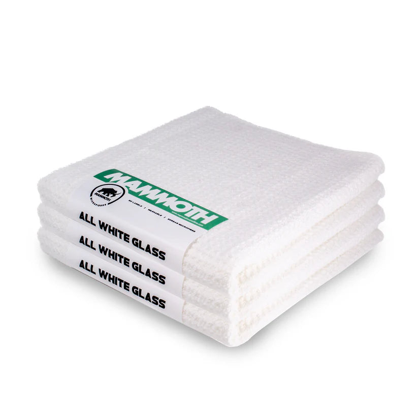 Mammoth All White Glass Cloth, 40cm x 60cm