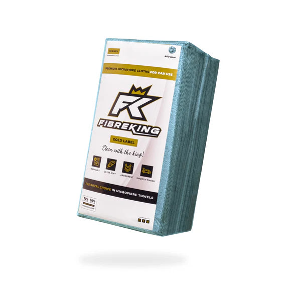FibreKing GOLD LABEL 400GSM Microfibre Cloths - Turquoise 36pk